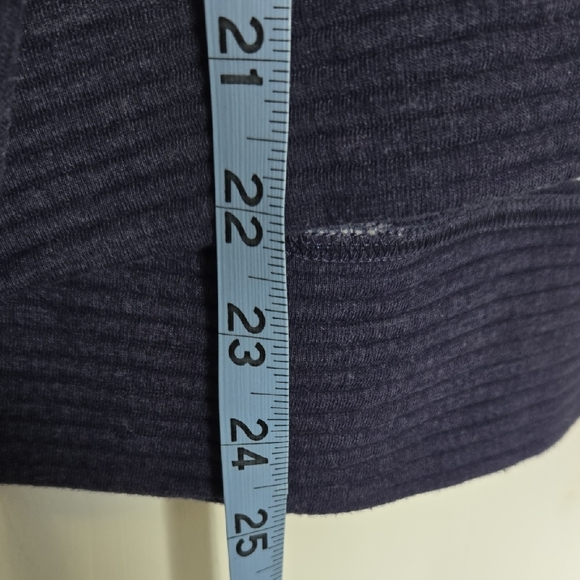 Zella Cowl Neck Sweater L Navy Hi Lo - Picture 4 of 6